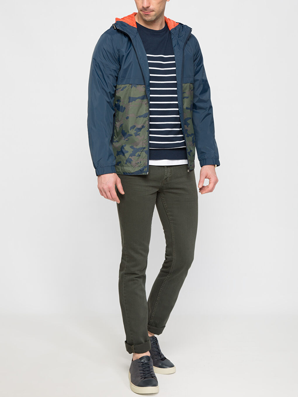 Lacivert Kısa Dar Mont-2