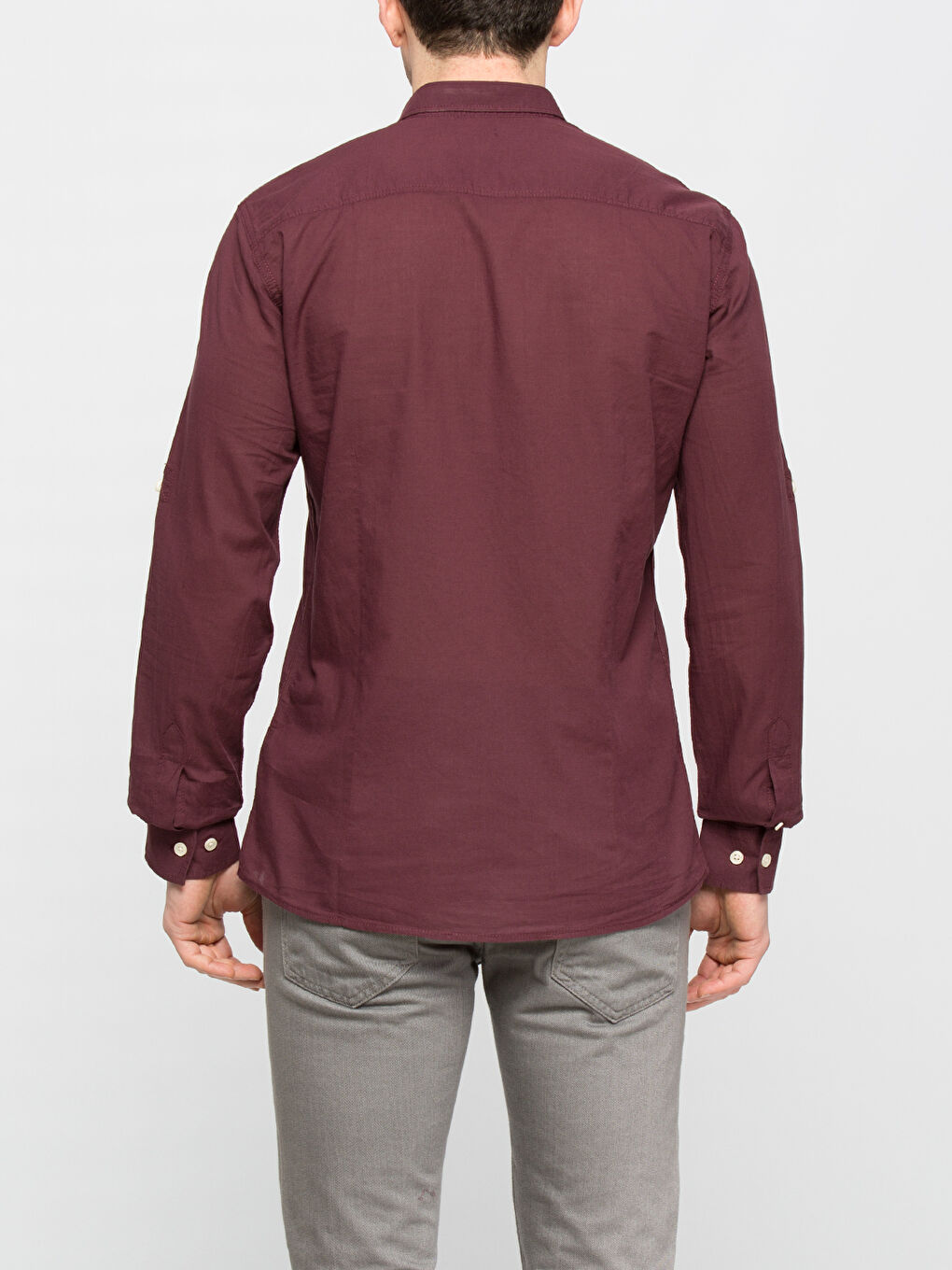Chemise ROUGE BORDEAUX Homme-1