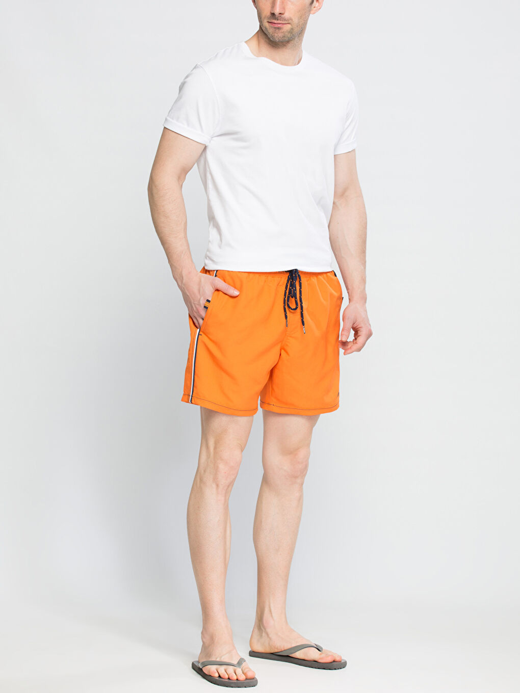 Turuncu Balkabağı Oranj Yüzme Şort-2