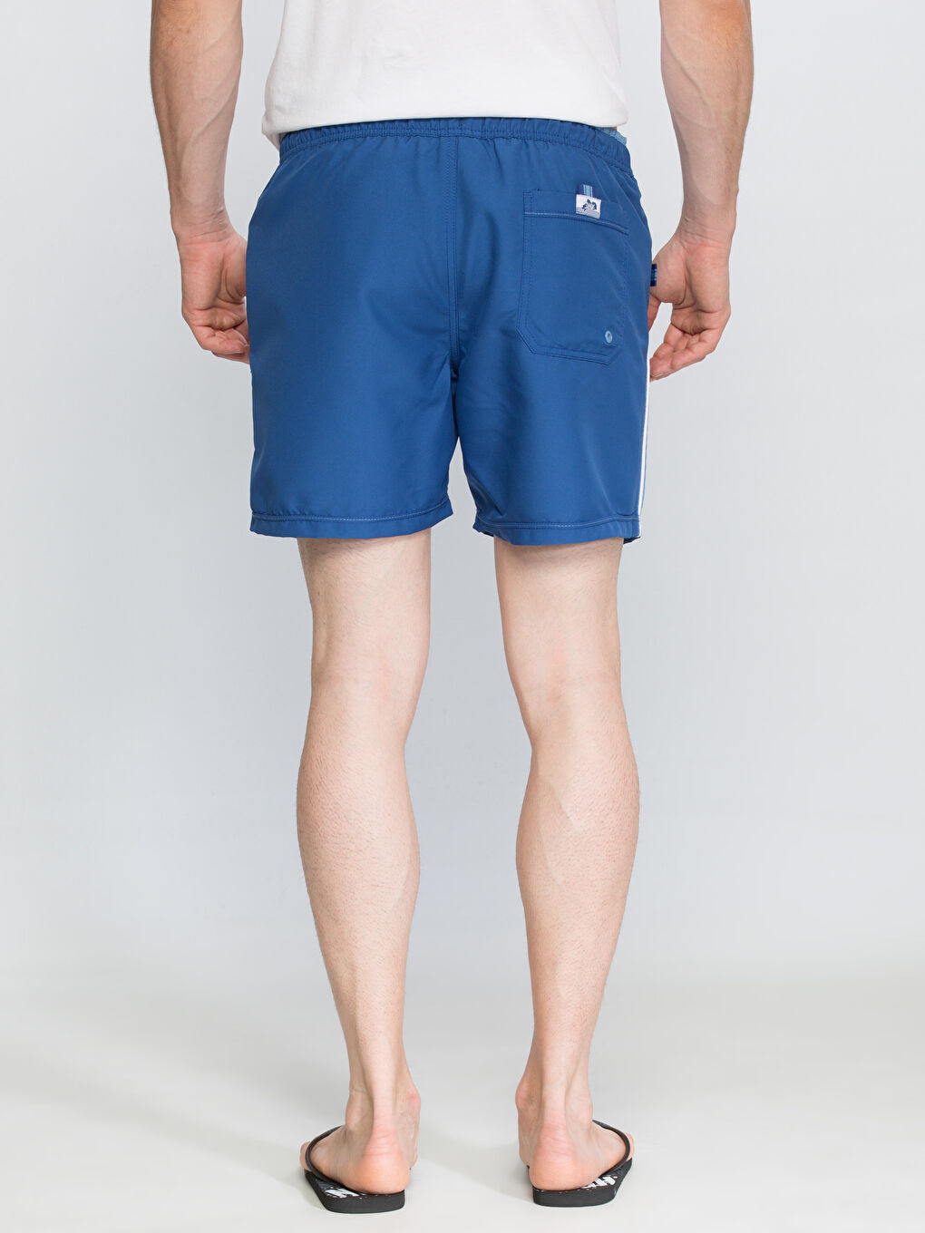 Canlı Mavi Yüzme Şort-1