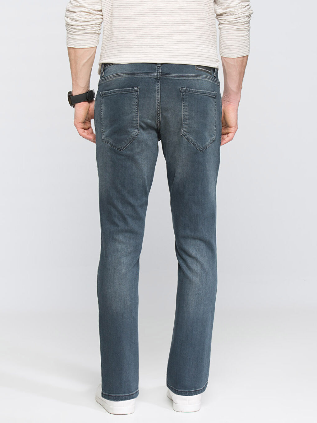 Orta İndigo Rodeo Jean Pantolon-1