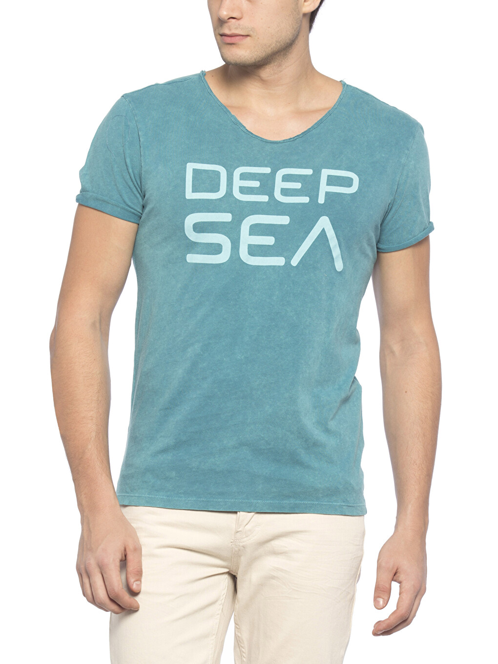 XSIDE Man Turquoise T-shirt - 6Y9432Z8-GS0 | LC Waikiki