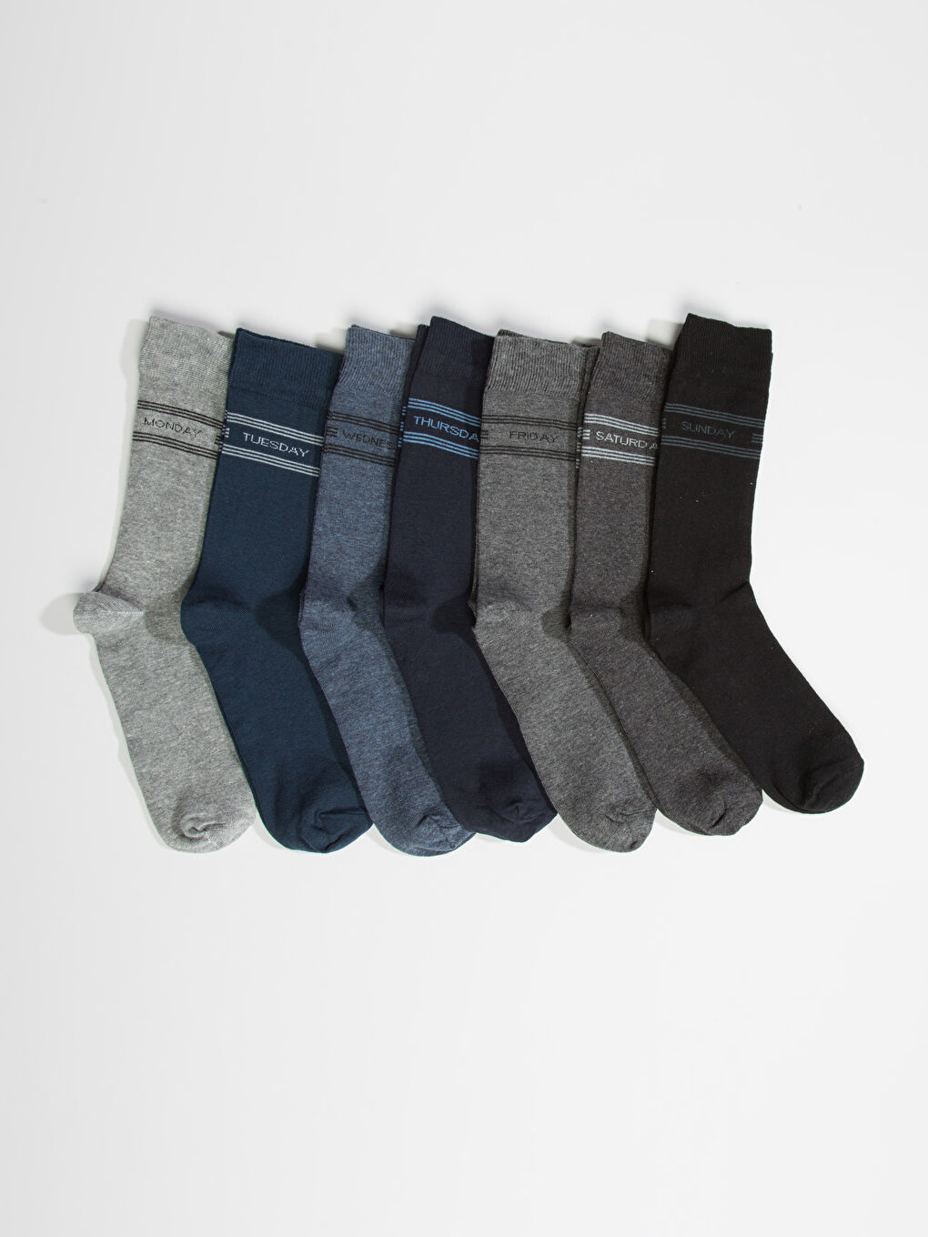 Gri Grı Melanj Soket Çorap-1