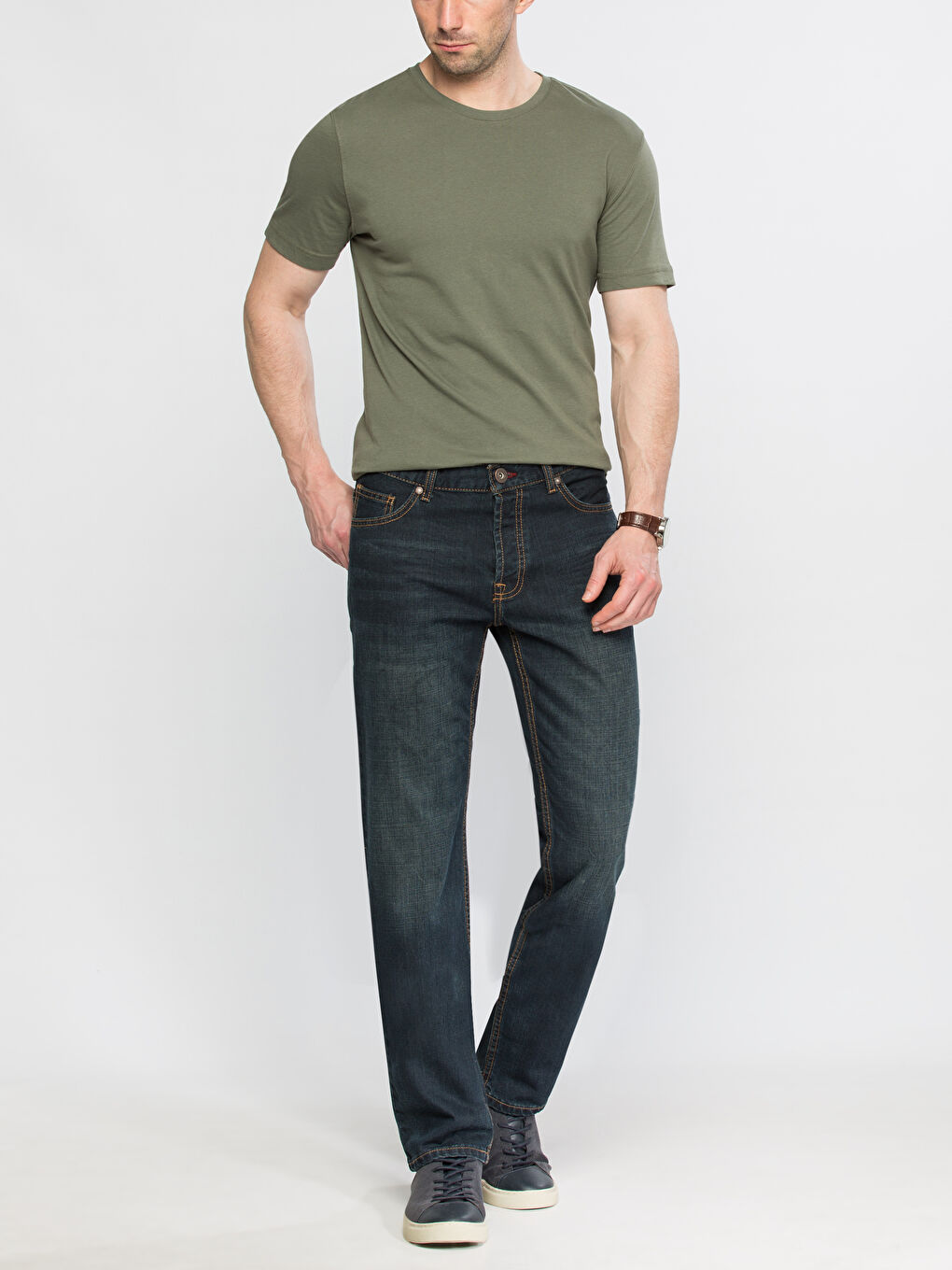 İndigo Koyu Rodeo Jean Pantolon-2