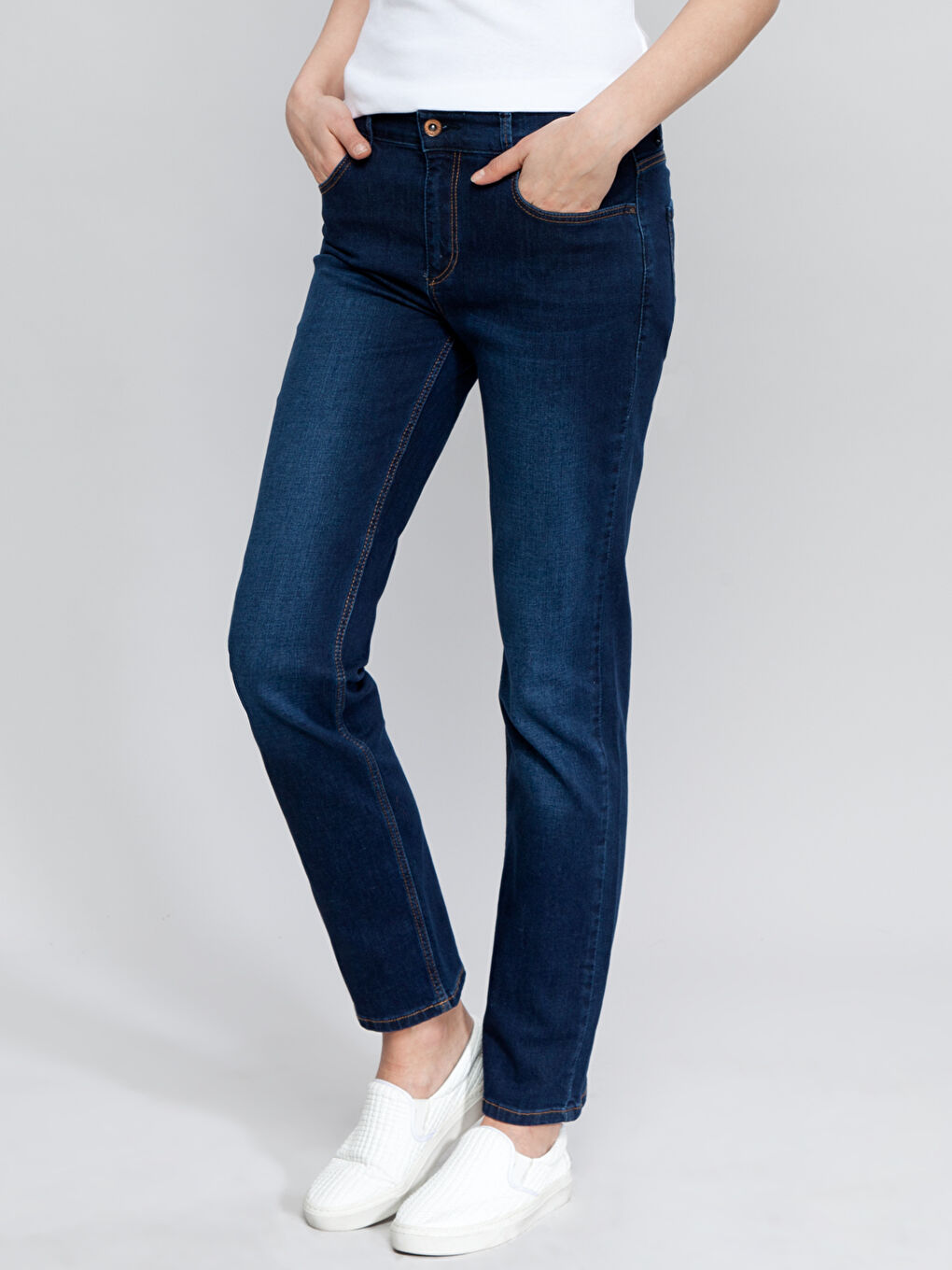 Orta İndigo Rodeo Jean Pantolon