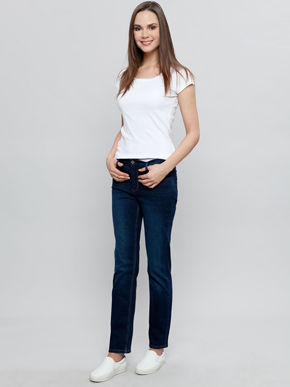 Orta İndigo Rodeo Jean Pantolon-2