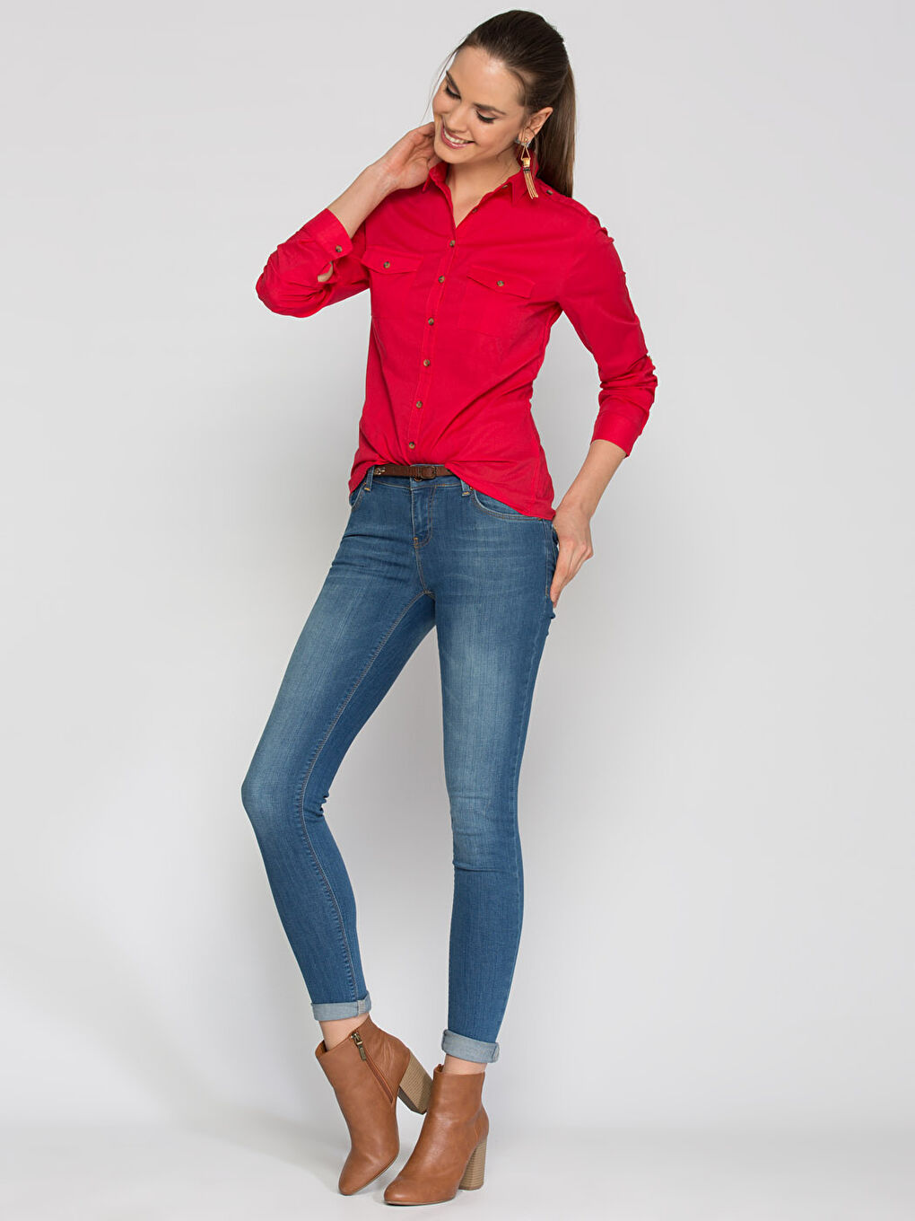 Chemise ROUGE Femme-2