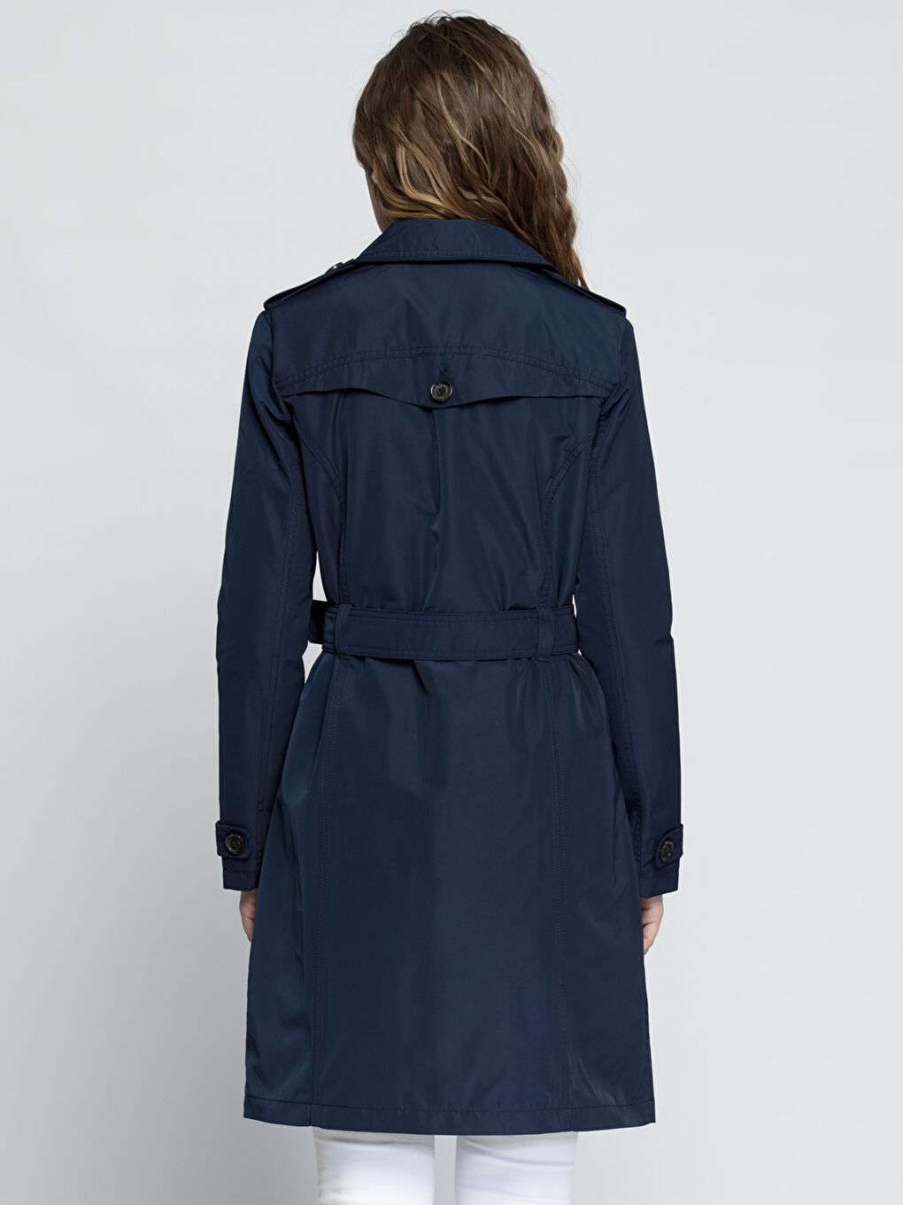 معطف المطر أزرق نساء-2