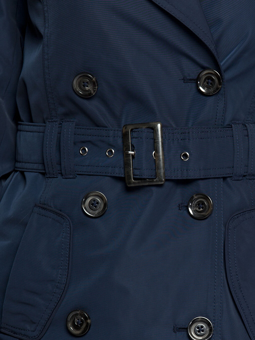 معطف المطر أزرق نساء-4