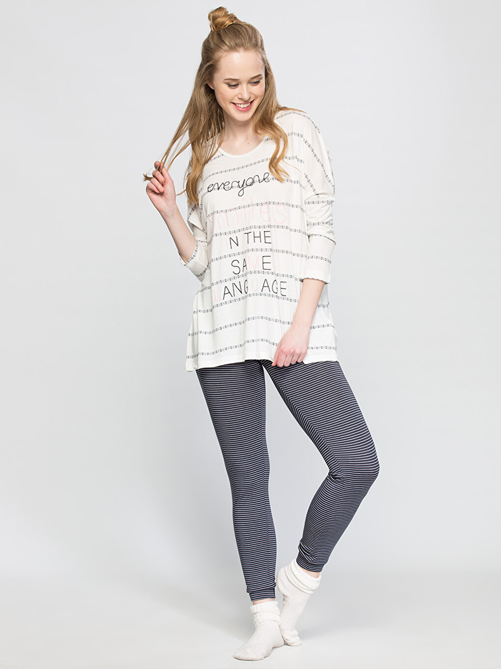 Ensemble de pyjama Gris Femme