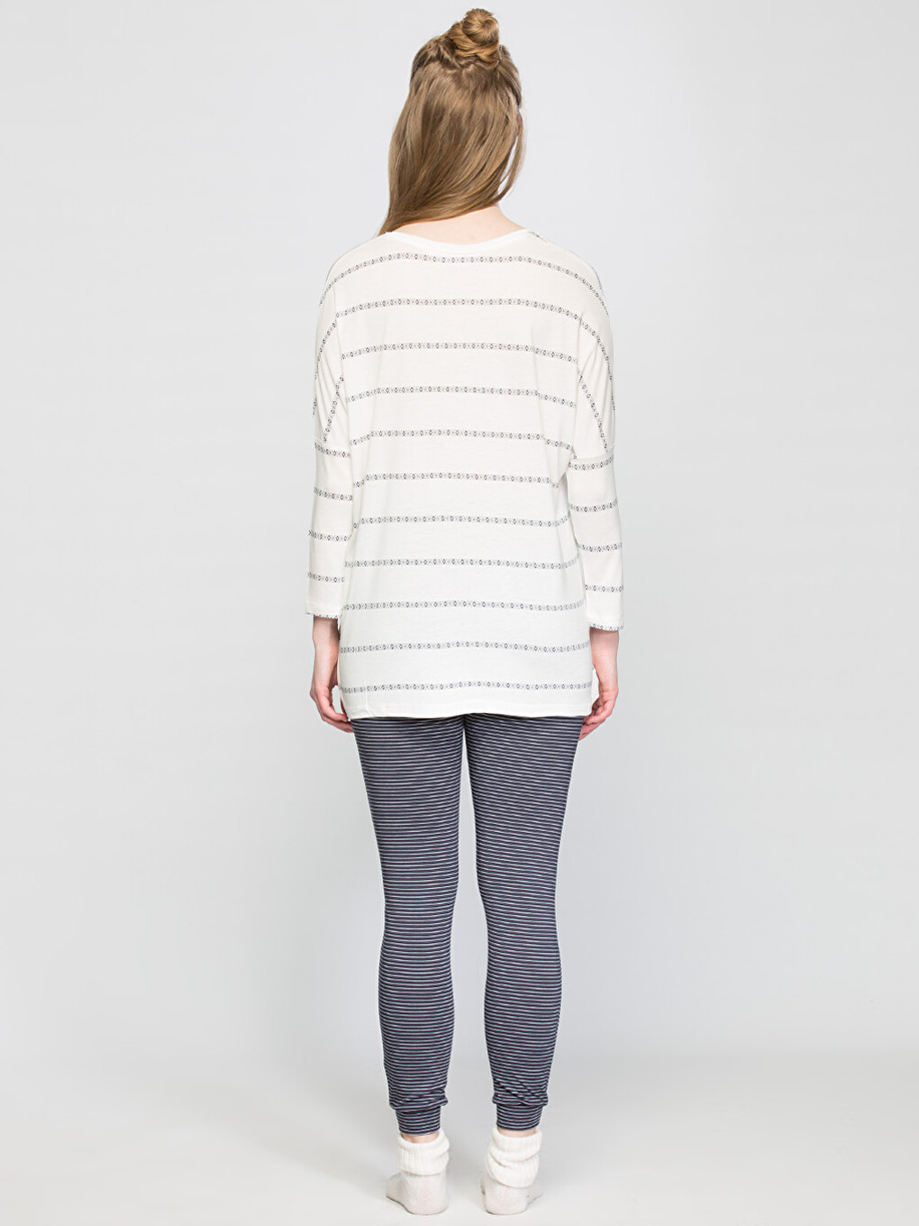 Ensemble de pyjama Gris Femme-1
