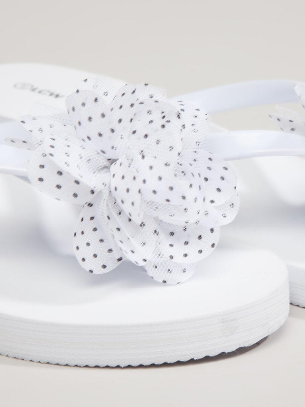 Beyaz Kadın Parmak Arası Plaj Terliği-4