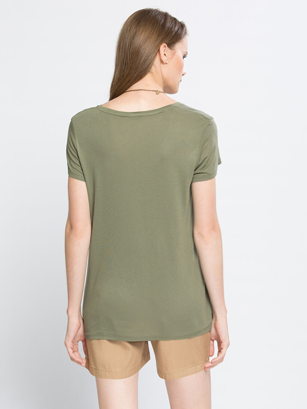 T-shirt KAKI Femme-1