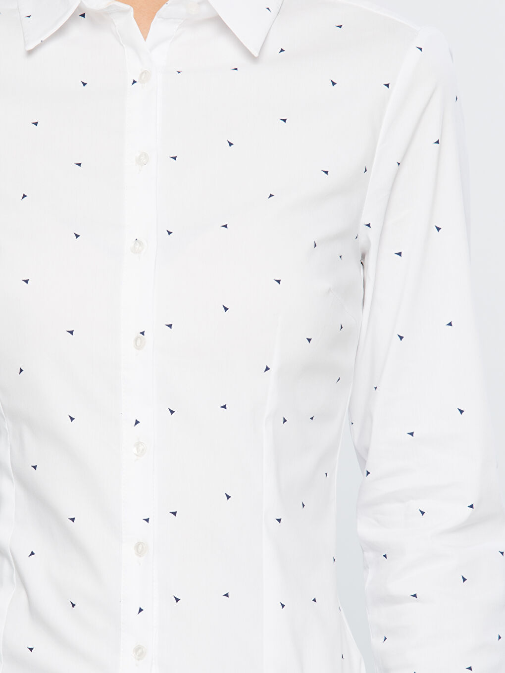 Beyaz Baskılı Gömlek-3