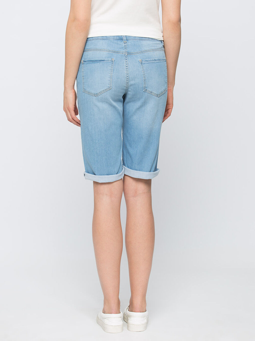 İndigo Jean Şort-1
