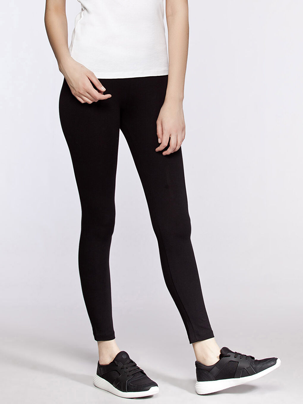 Siyah Regular Fit Kadın Tayt