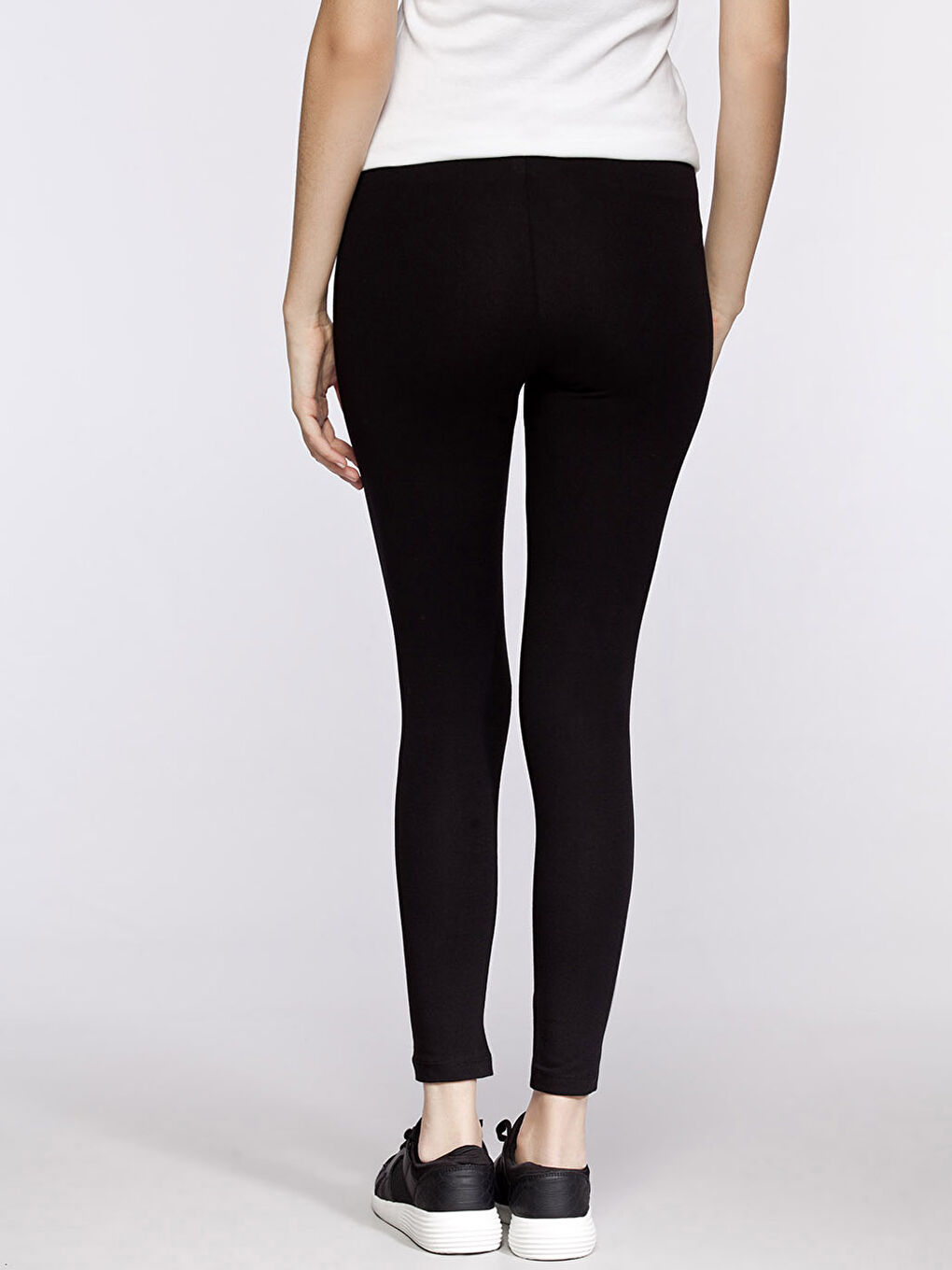 Siyah Regular Fit Kadın Tayt-1