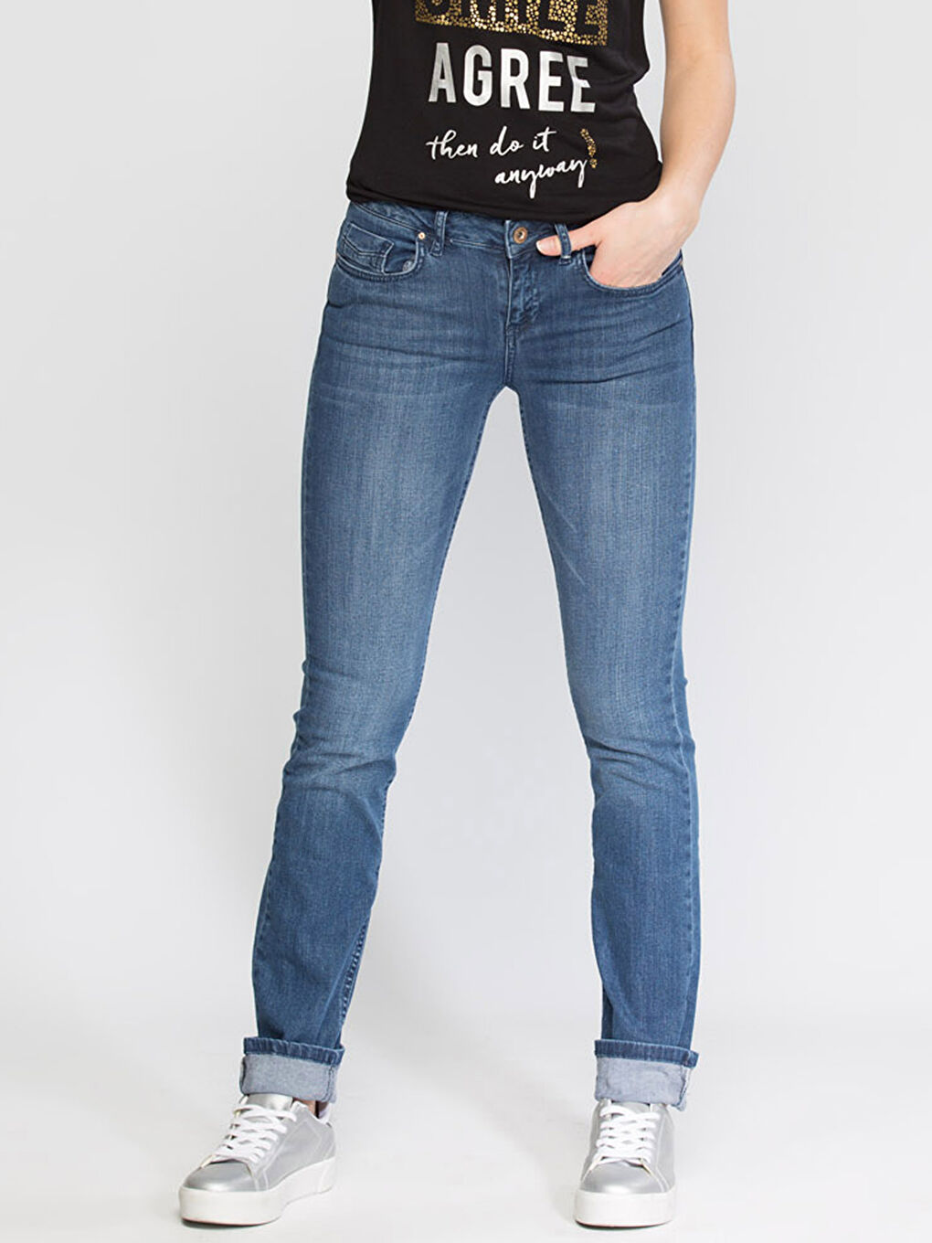 Orta İndigo Rodeo Jean Pantolon