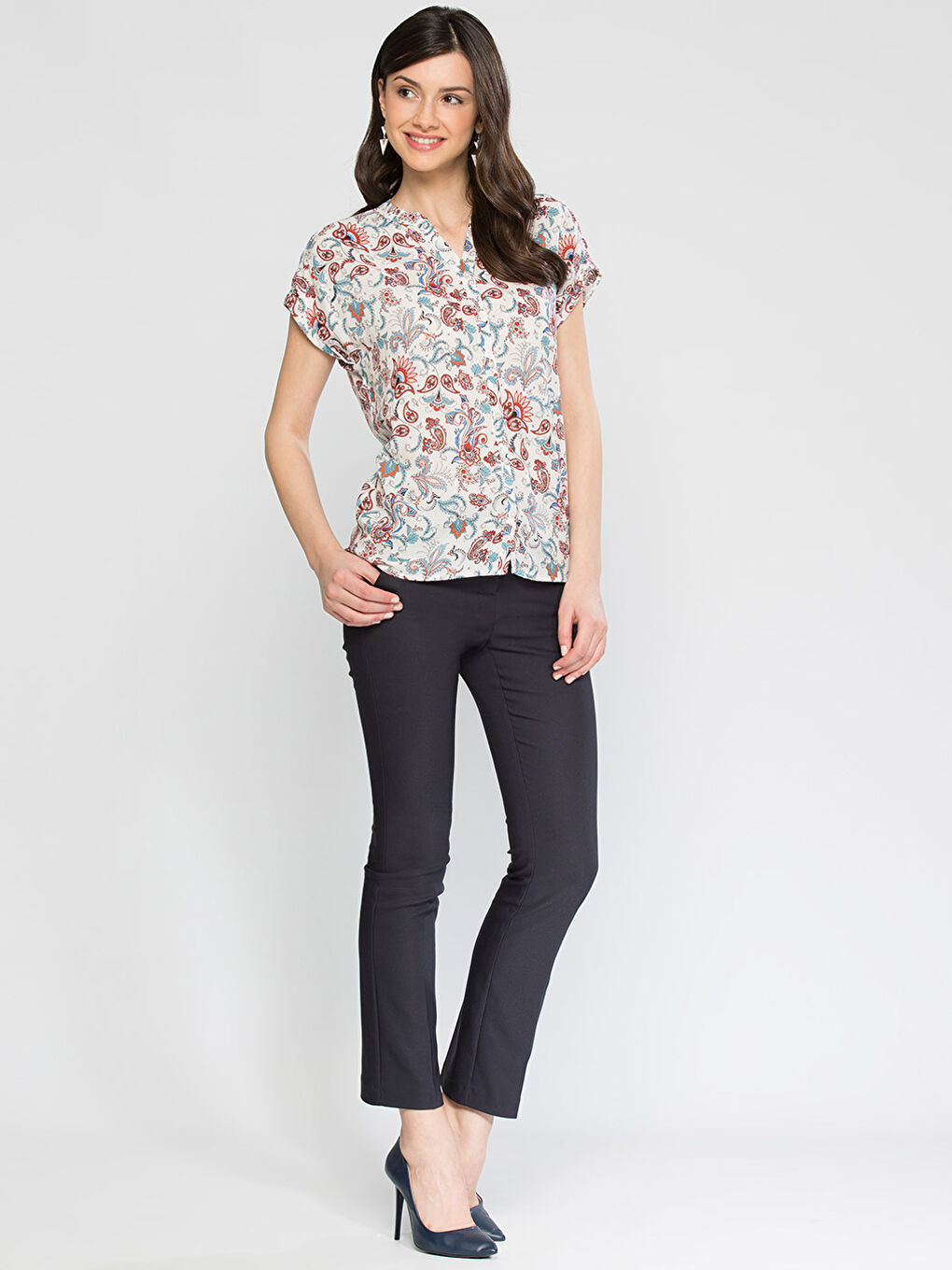 Kırmızı Baskılı Gömlek-2