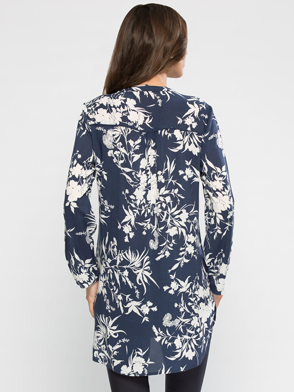 Ekru Baskılı Tunik-1