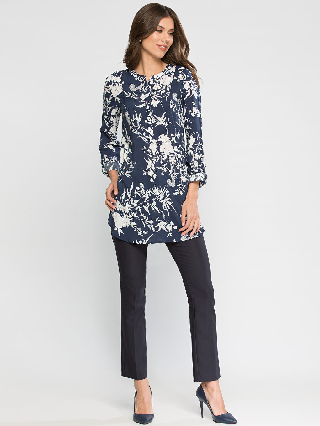 Ekru Baskılı Tunik-2