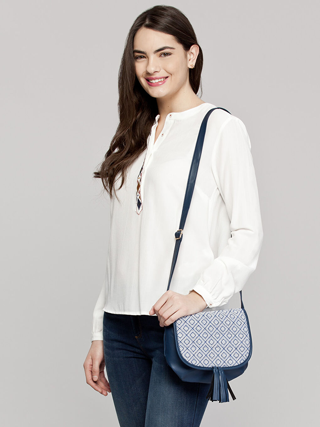 Mavi Omuz Çantası-1