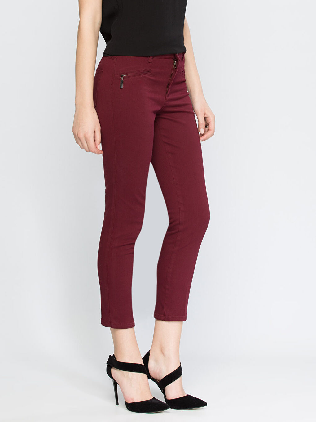 LCWAIKIKI Classic Woman BORDEAUX Trousers -6Y9071Z8-W3E
