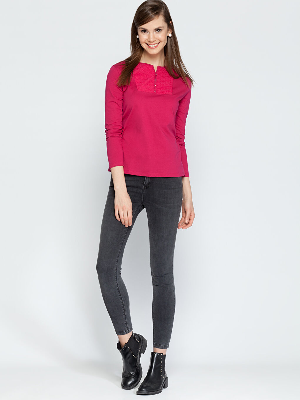 T-shirt FUCHSIA Femme-2