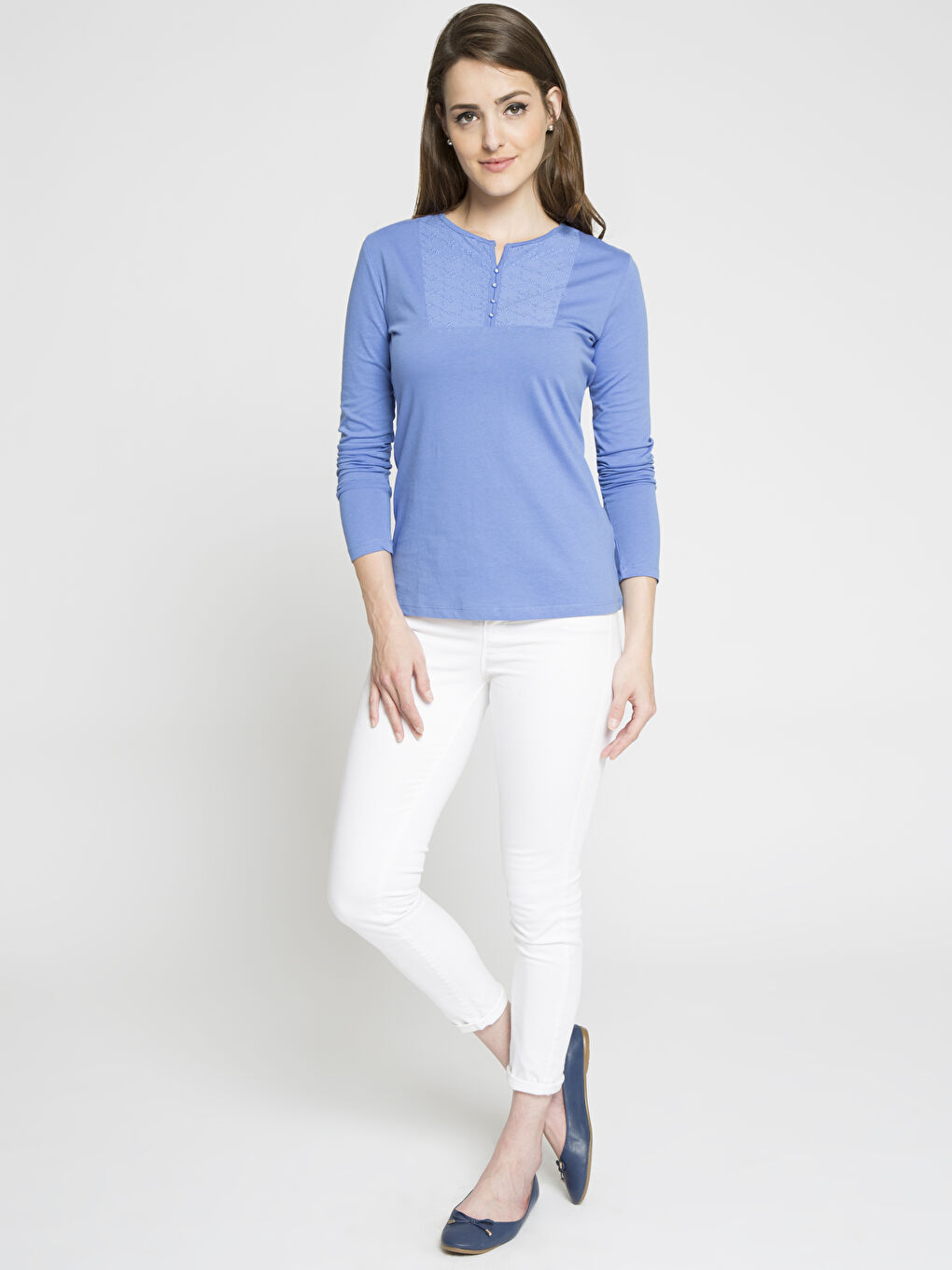 تي شيرت أزرق فاتح نساء-2