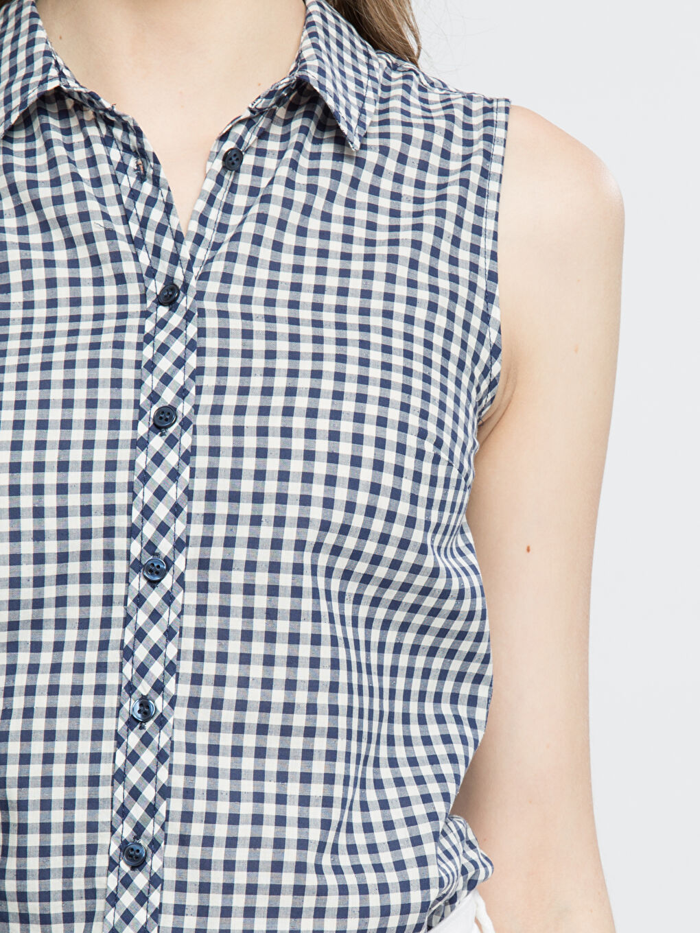 Lacivert Ekose Gömlek-3