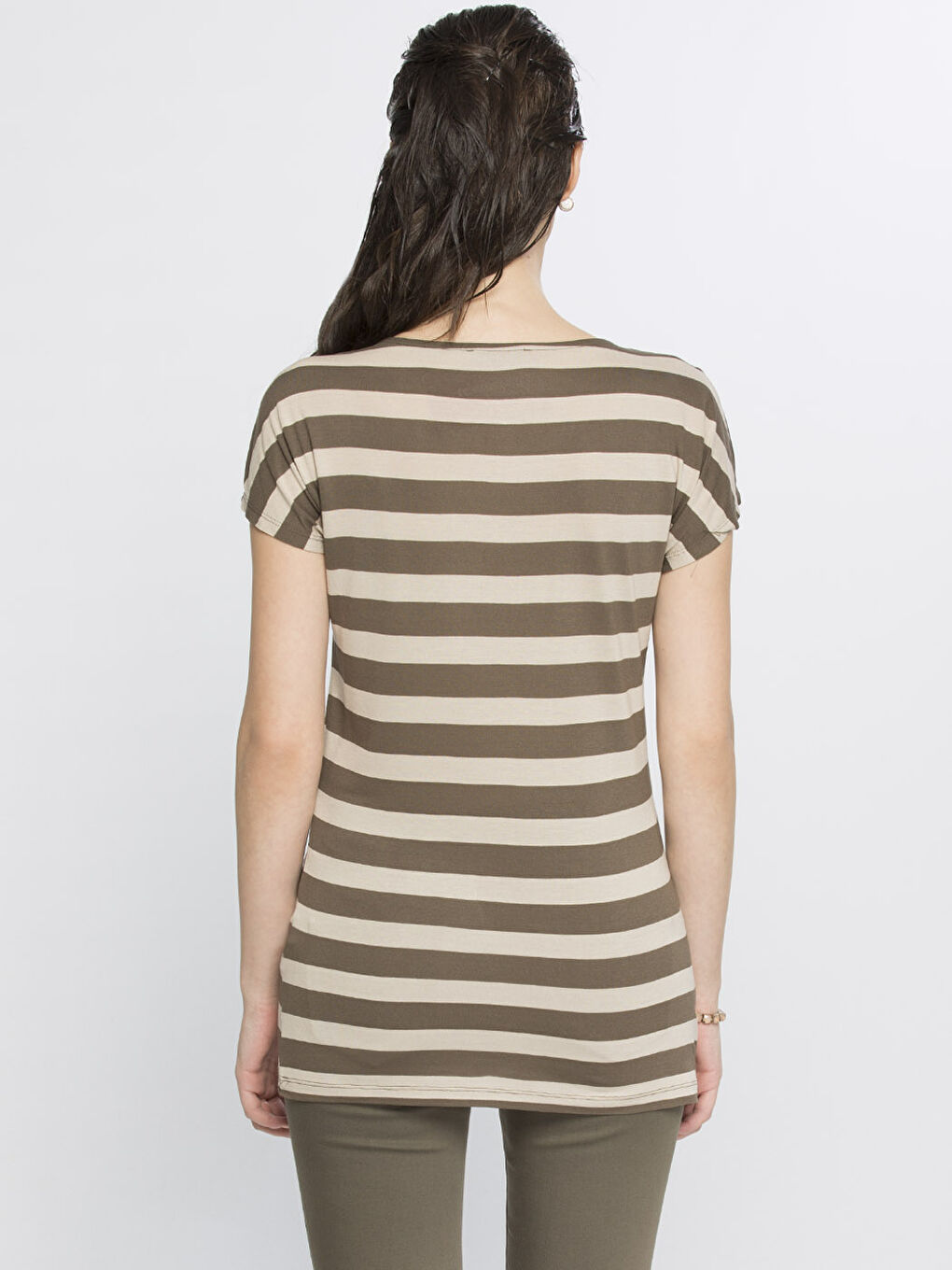 Beyaz-Açık Gri-Lila Tişört-1