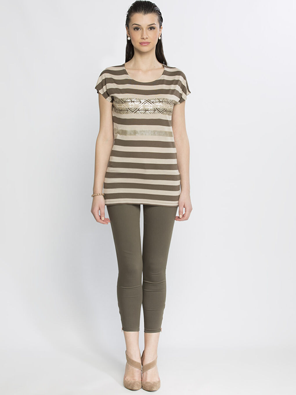 Beyaz-Açık Gri-Lila Tişört-2