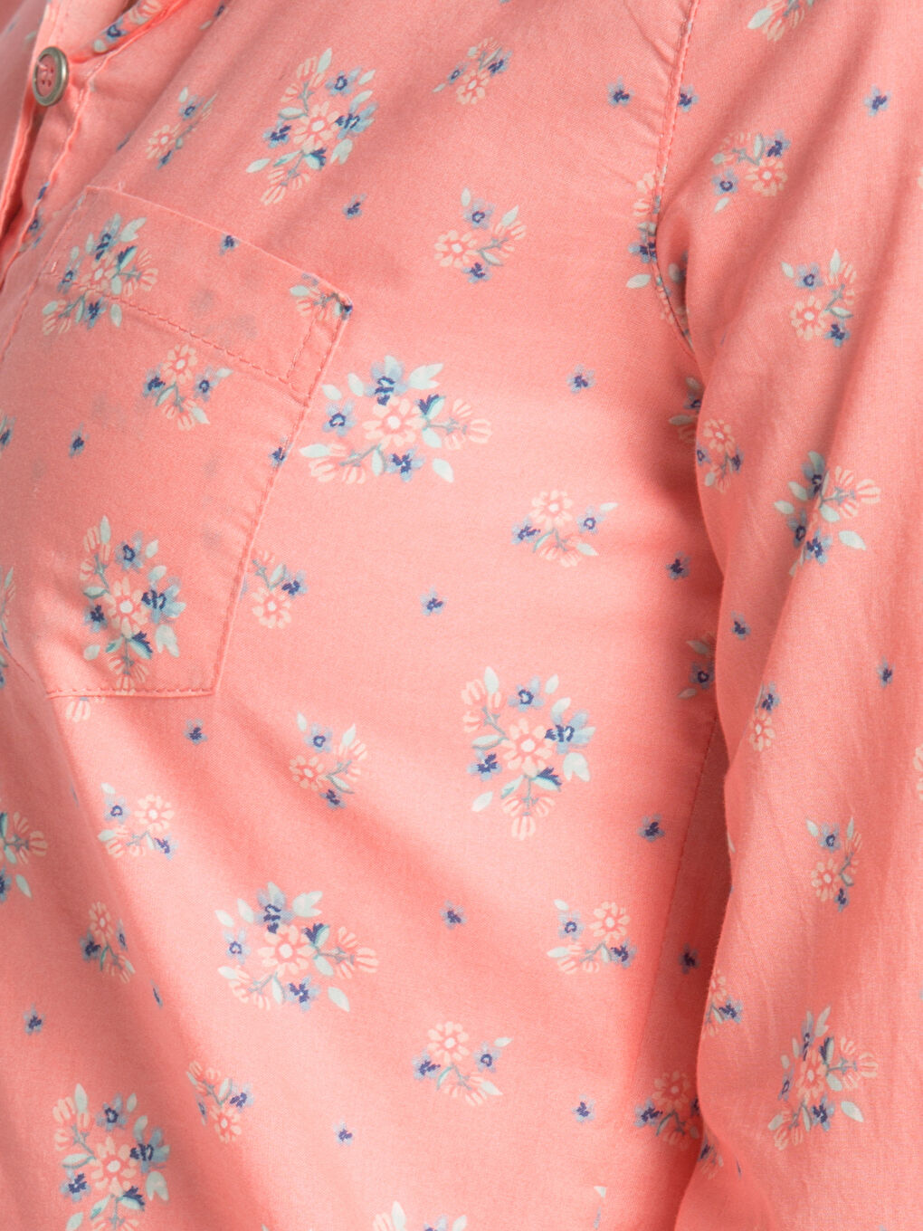 Turuncu Mercan Baskılı Gömlek-3