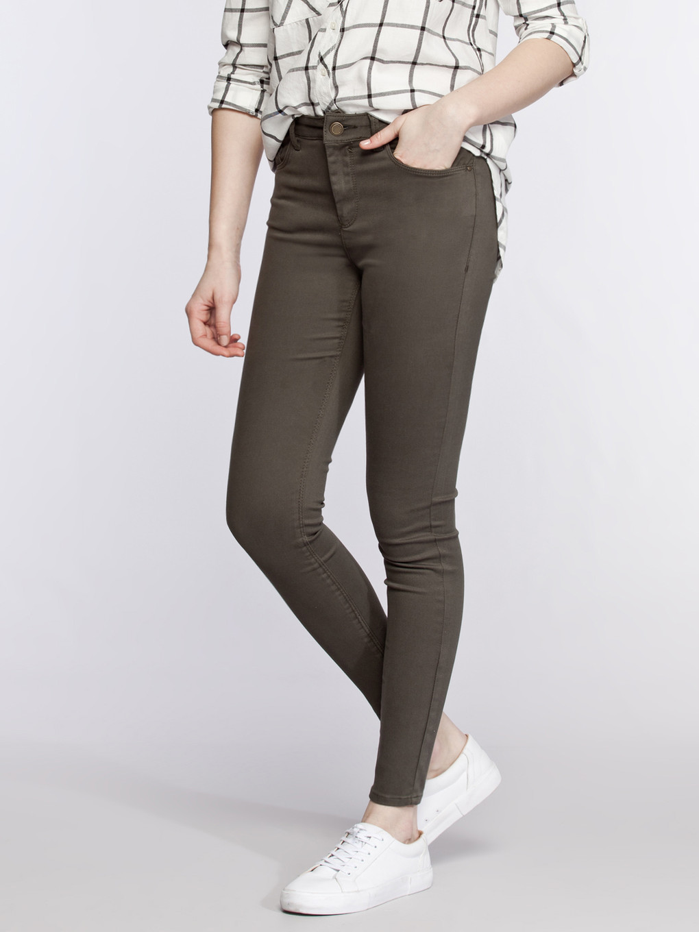 Haki Mercury Skinny Fit Kadın Jean Pantolon