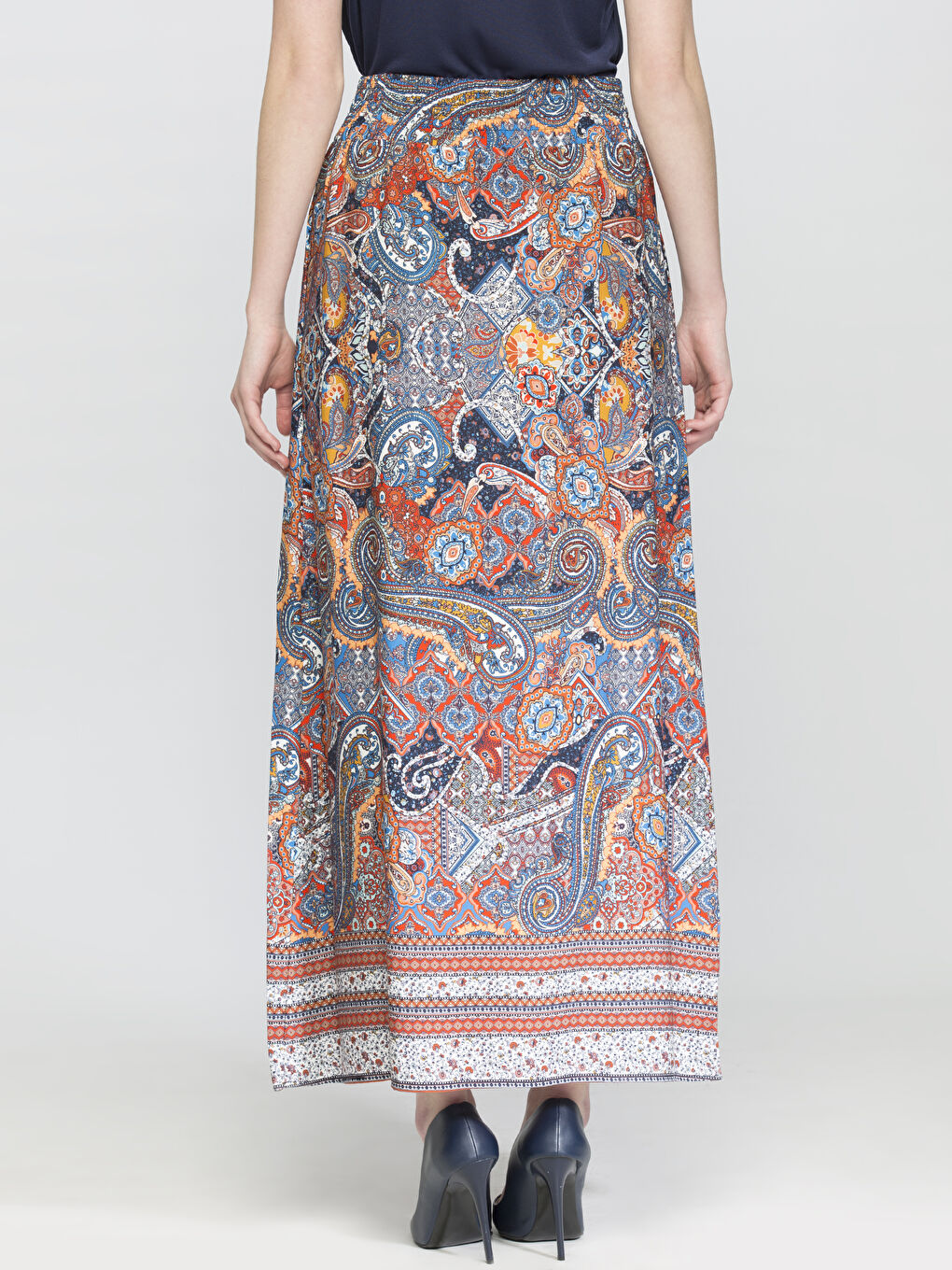 Ekru Baskılı Etek-1