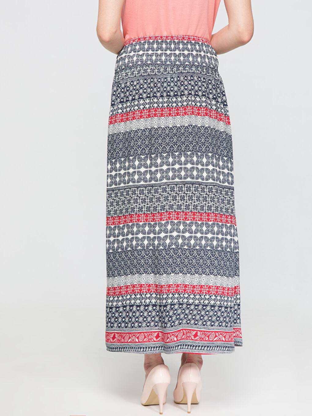 Kırmızı Baskılı Etek-1