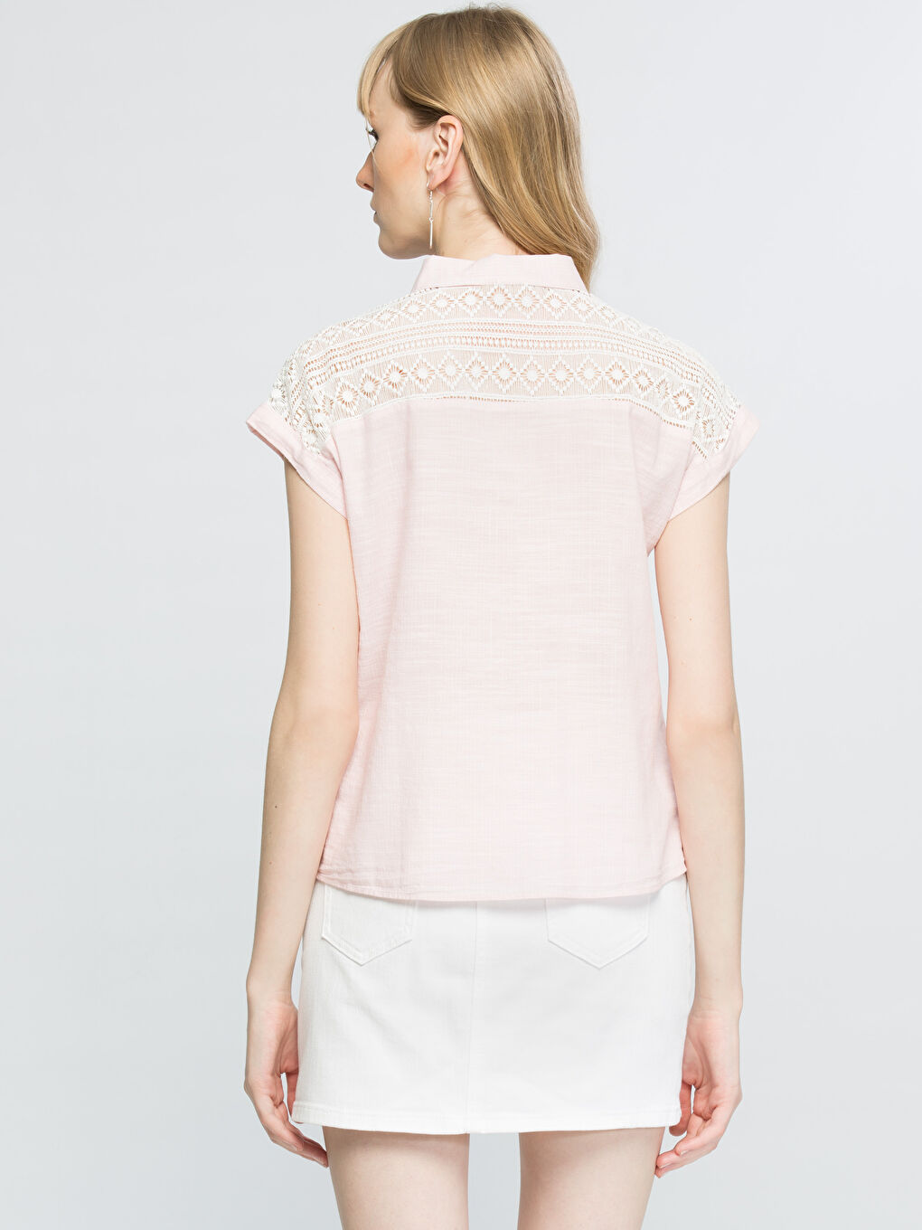 Ekru-Fuşya Gömlek-1