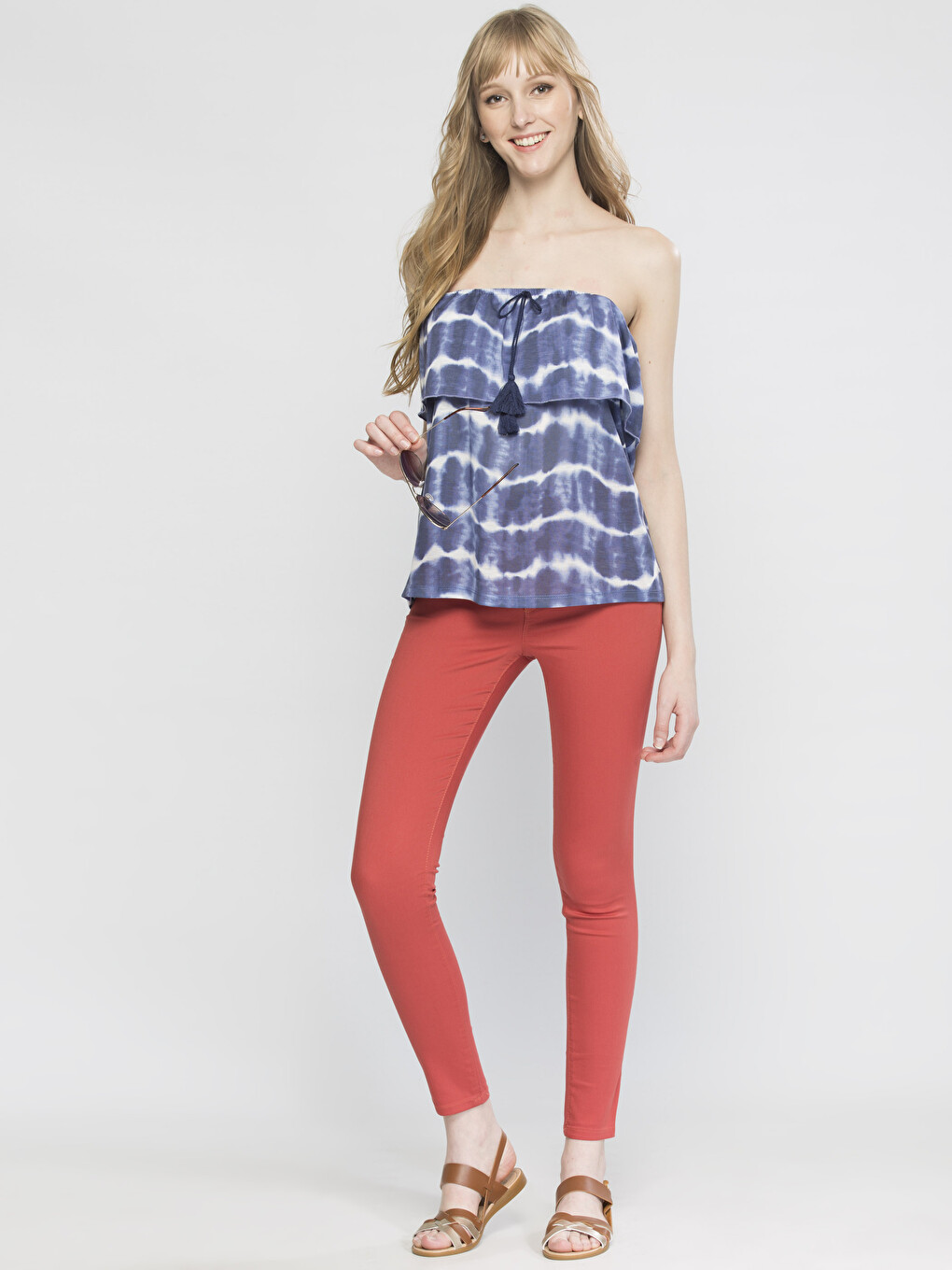 Woman Blue Tank Top-2