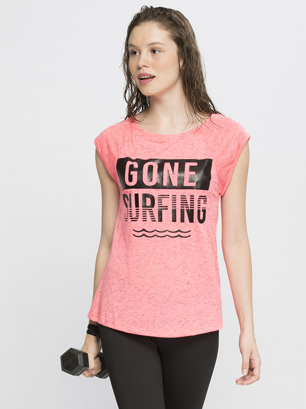 Neon Pembe Spor Tişört