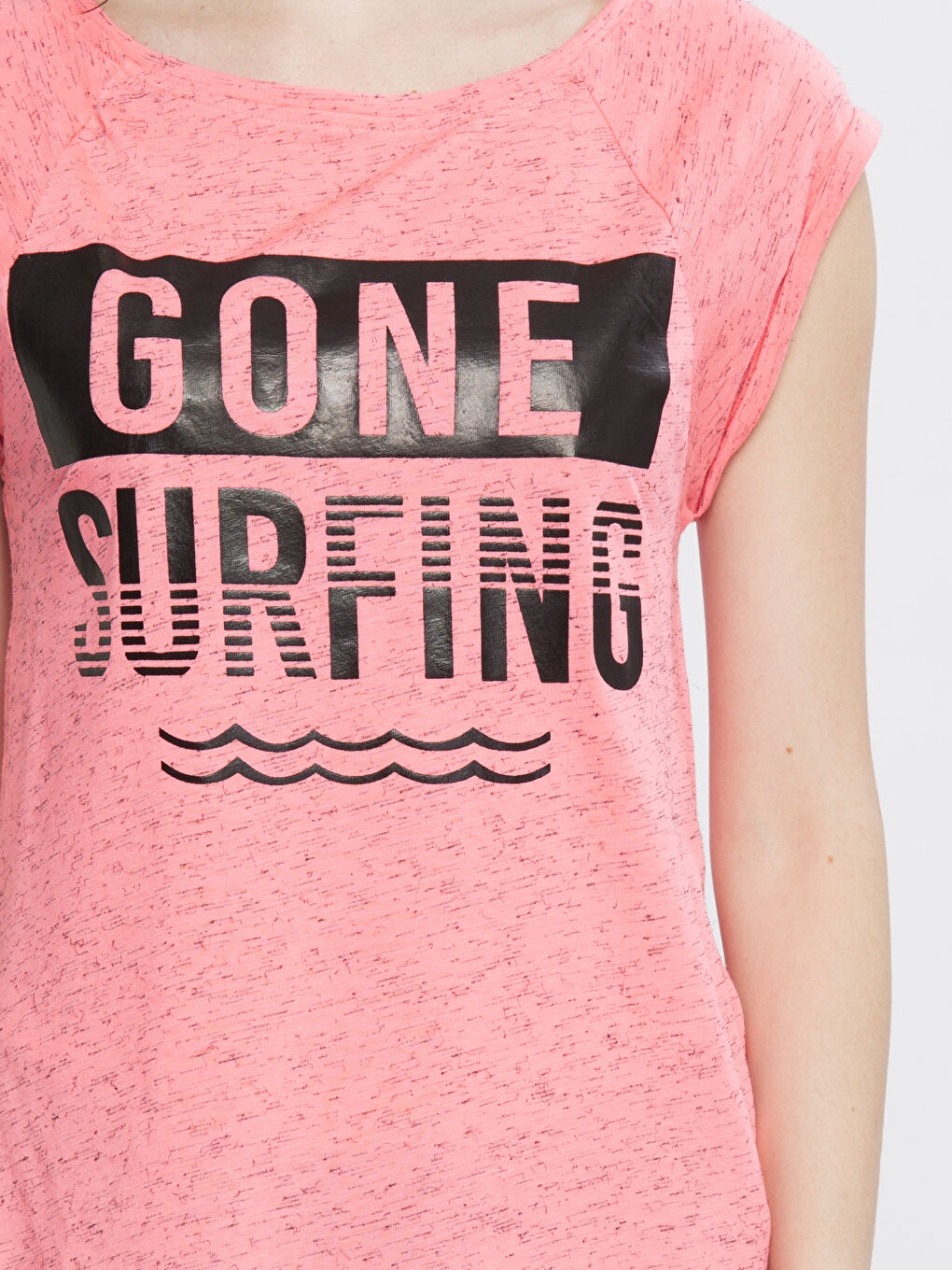 Neon Pembe Spor Tişört-4