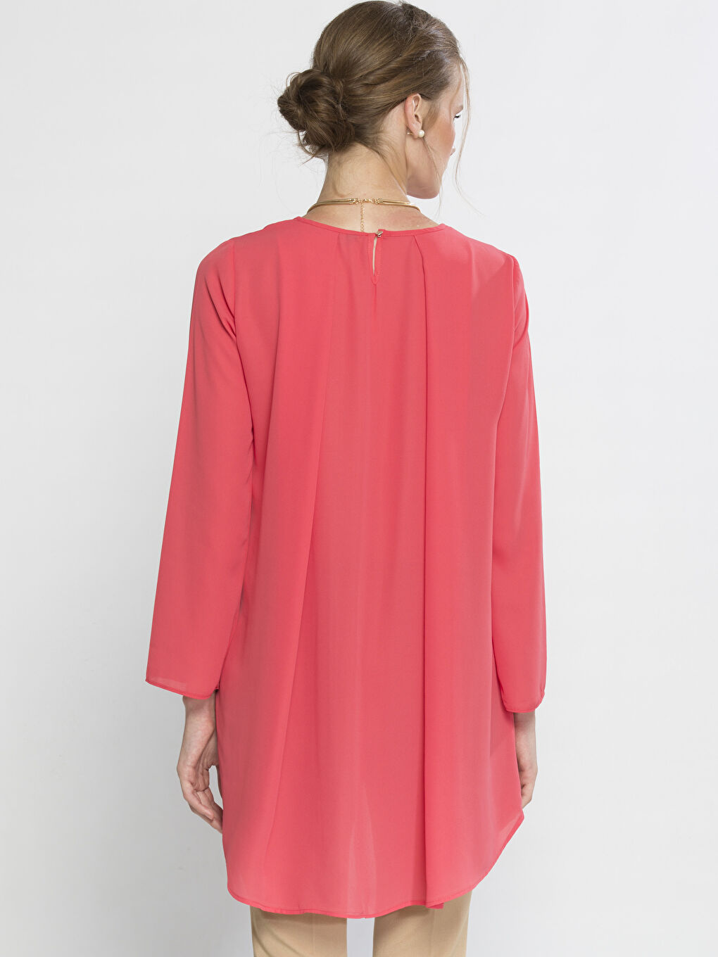 LCW Modest تونيك وردي امرأة -6YG292Z8-65Q
