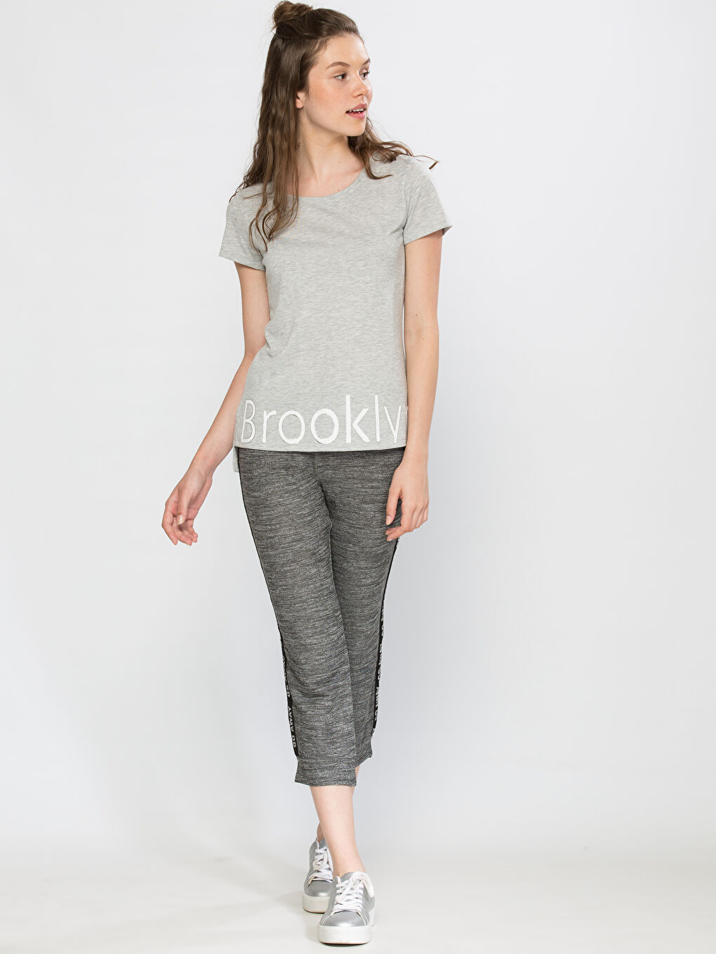 Gri Marl Tişört-2