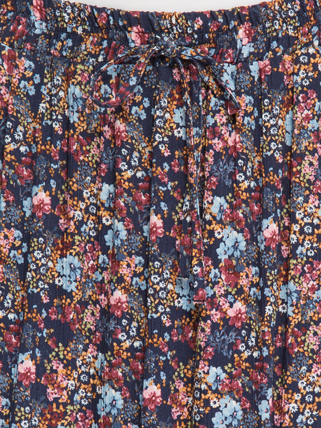 Lacivert Baskılı Etek-3