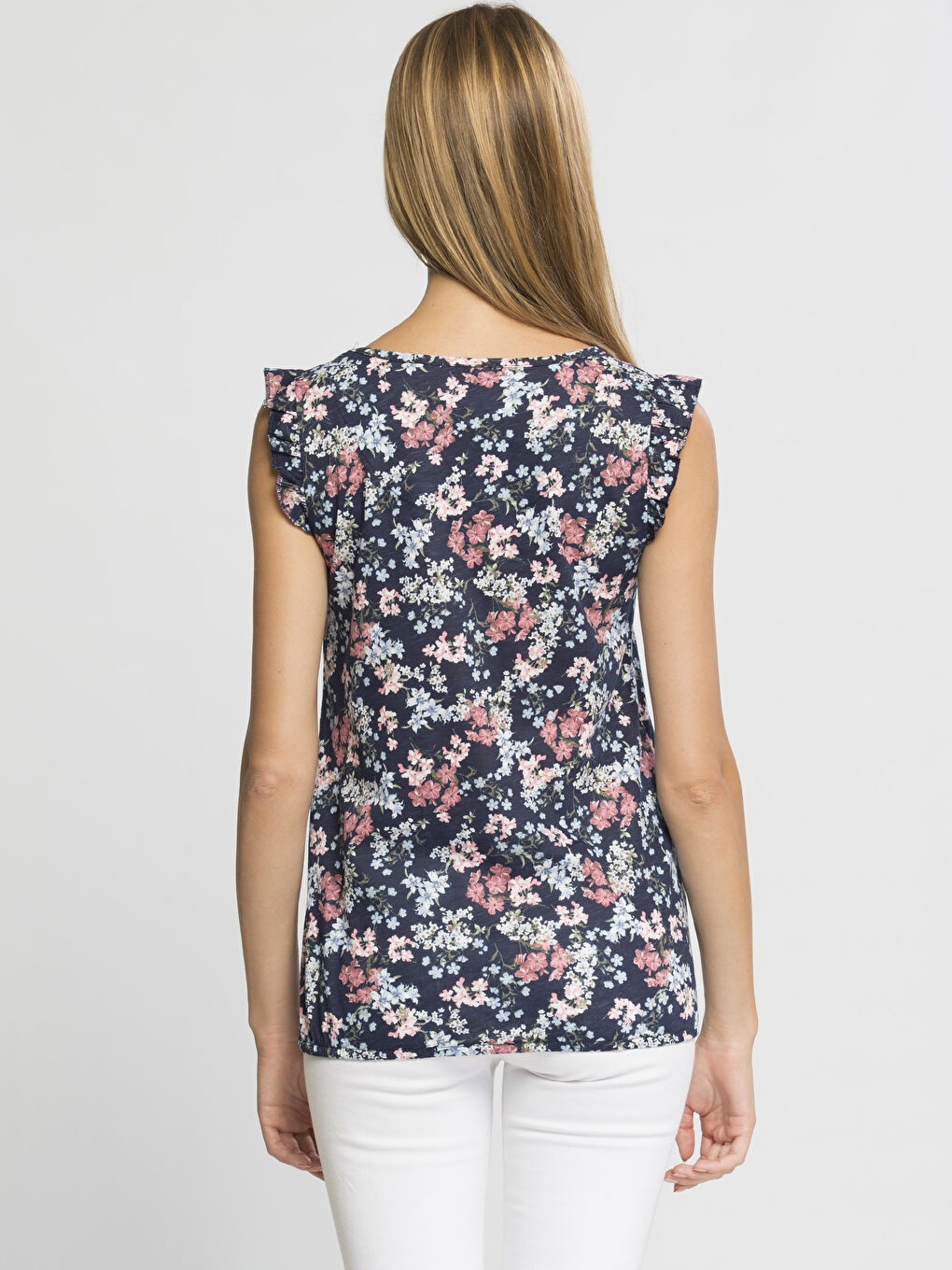 Lacivert Baskılı Atlet-1