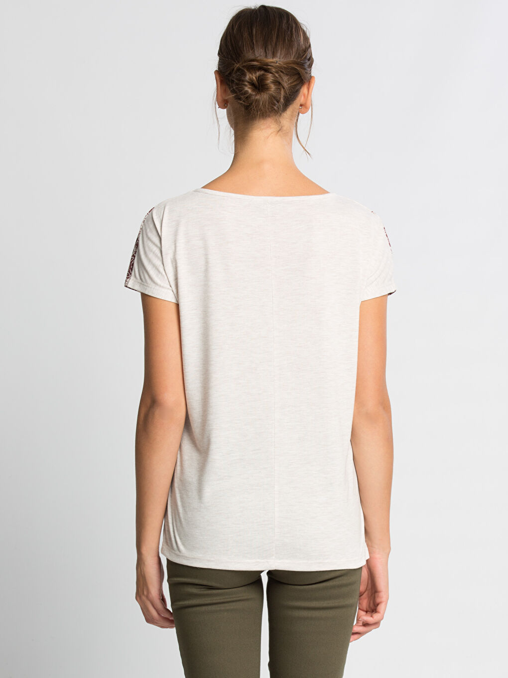 Bej Melanj Tişört-1