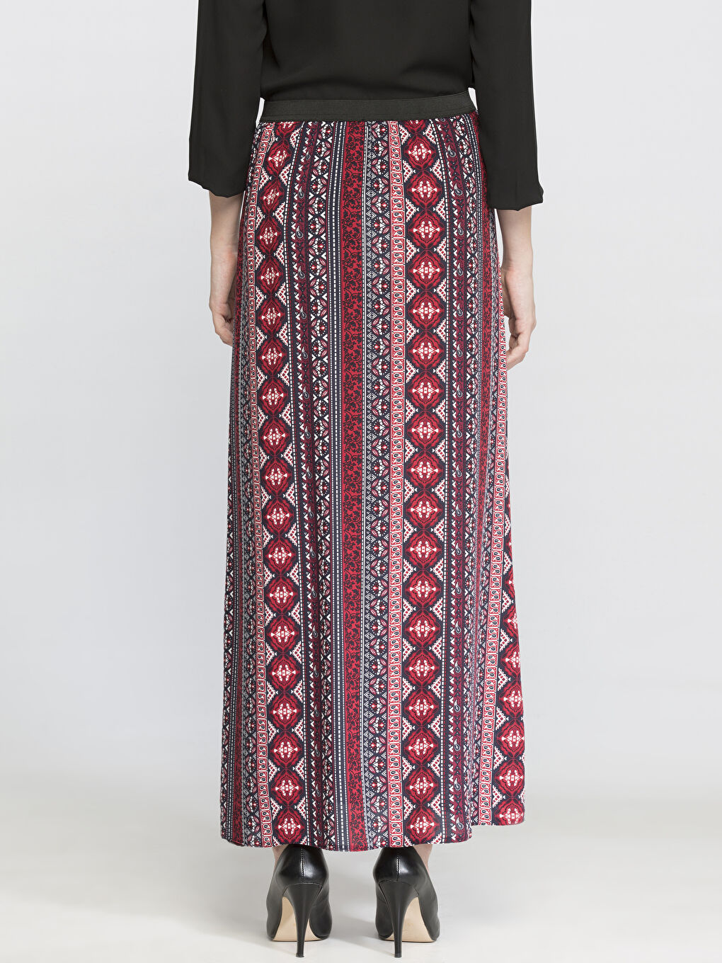 Kırmızı Baskılı Etek-1