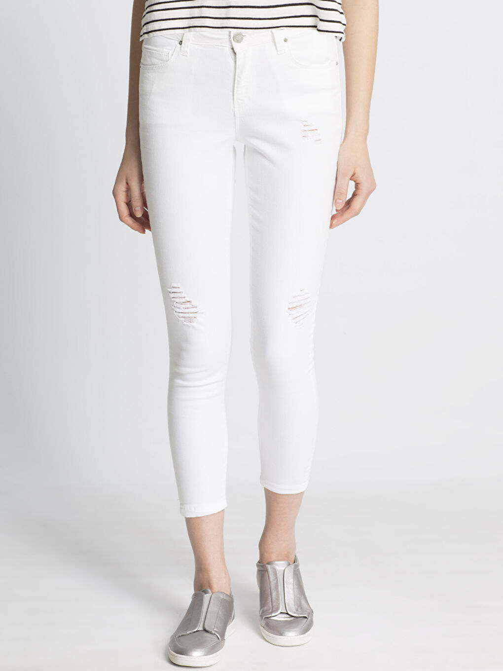 Beyaz Mercury Skinny Fit Kadın Jean Pantolon