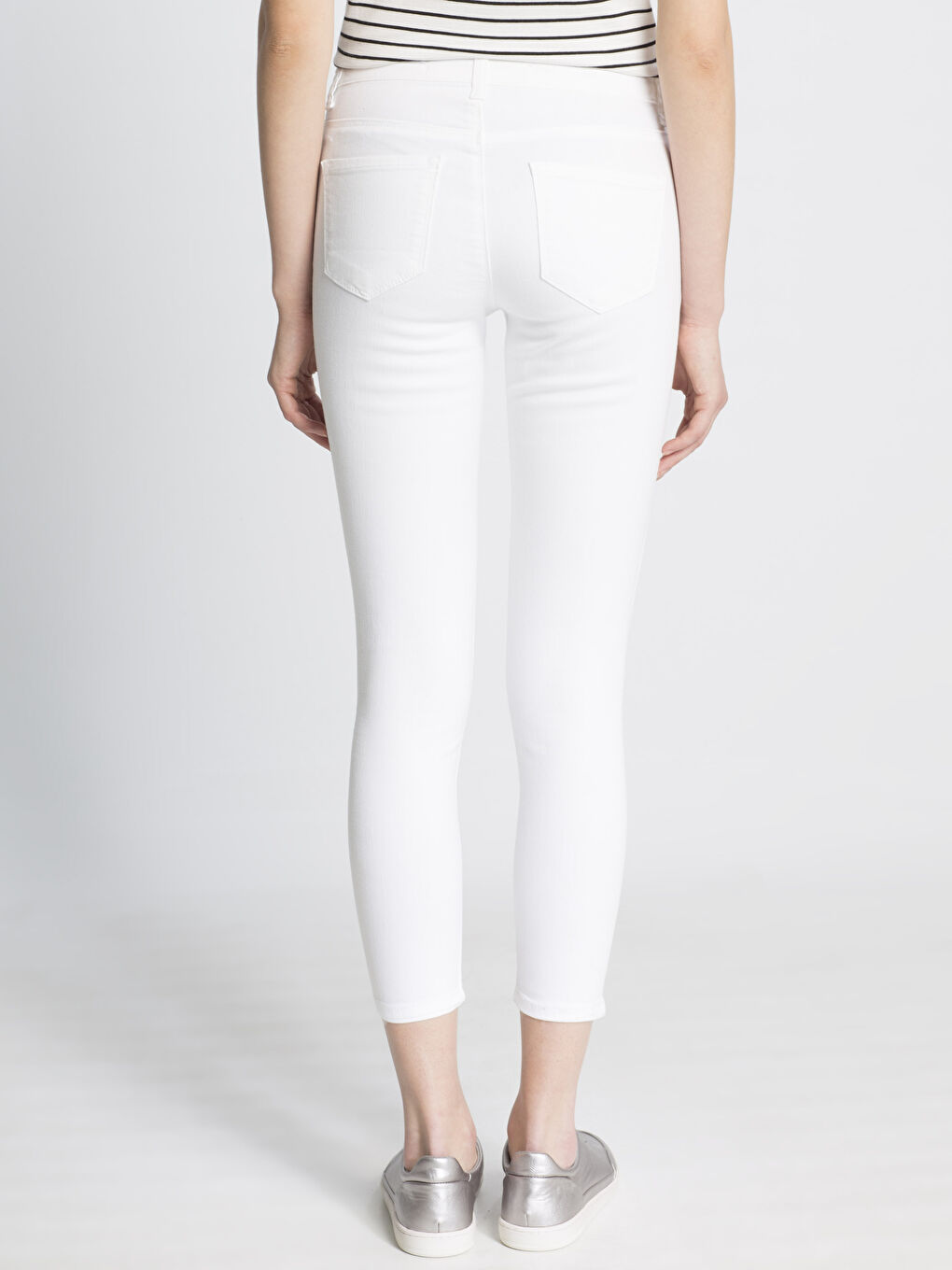 Beyaz Mercury Skinny Fit Kadın Jean Pantolon-1