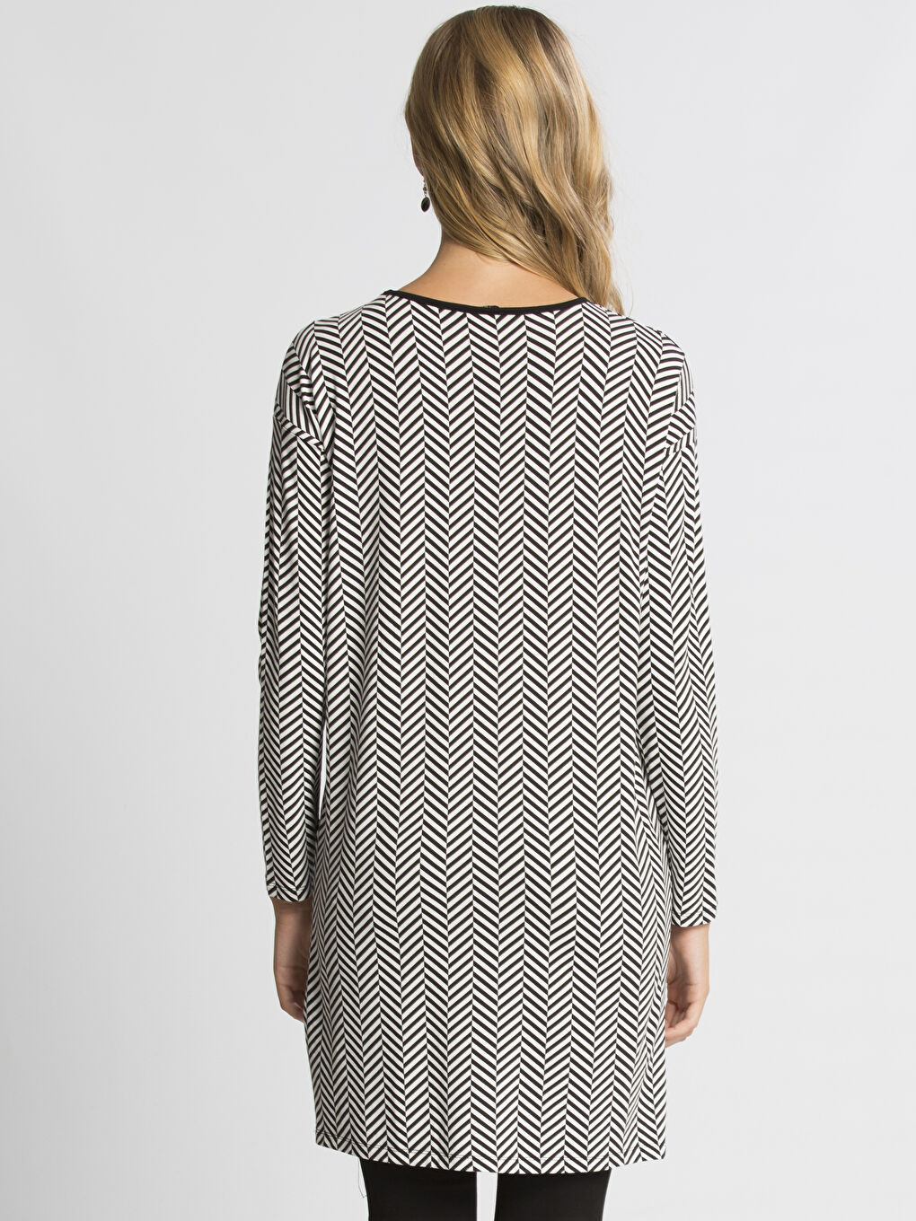 Siyah Baskılı Tunik-1