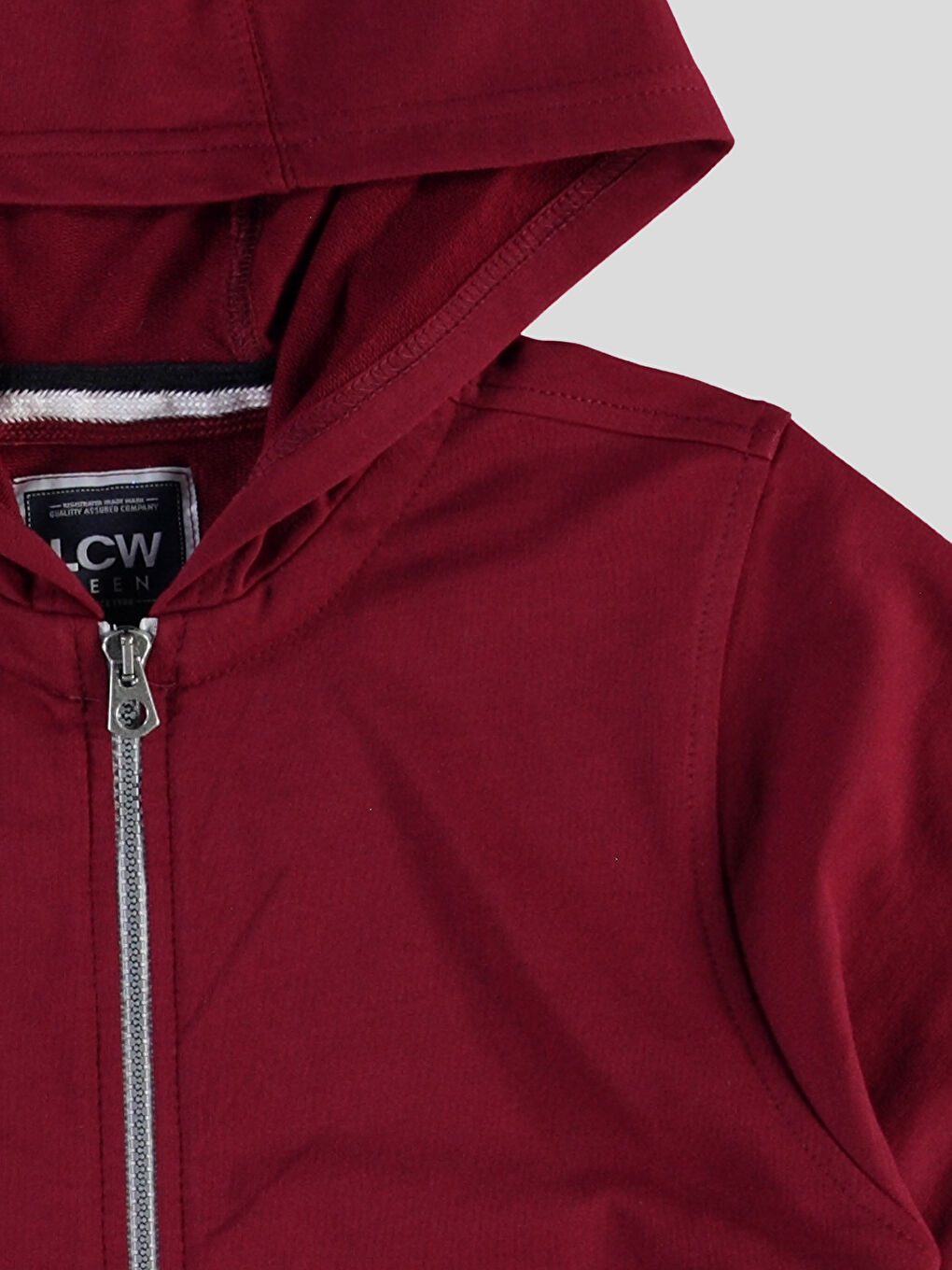 سويت شيرت بسحاب أحمر للجنسين-1